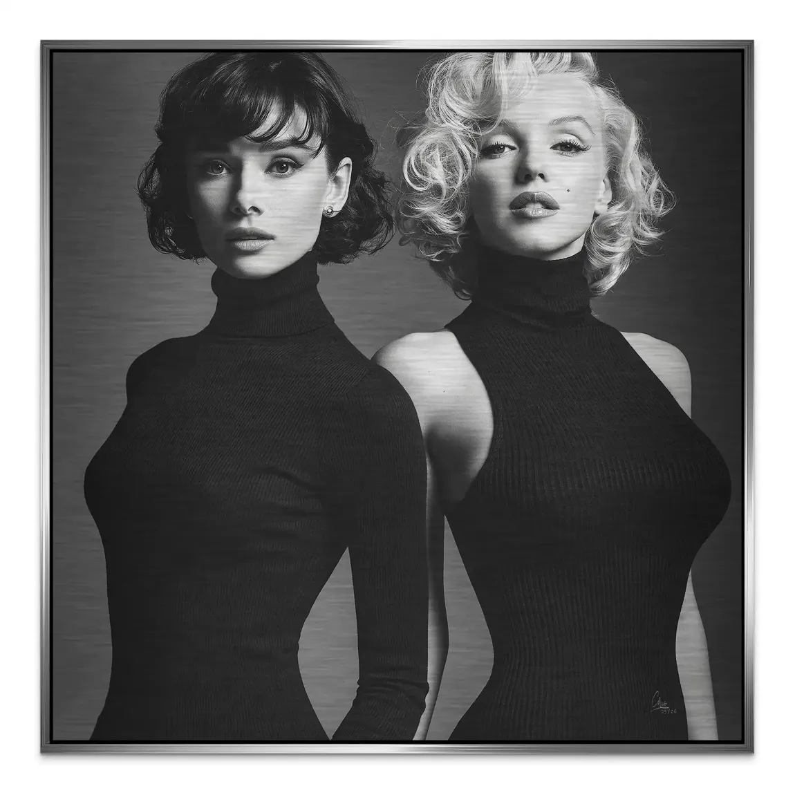 Audrey & Marilyn Aluminiumbild gebürstet