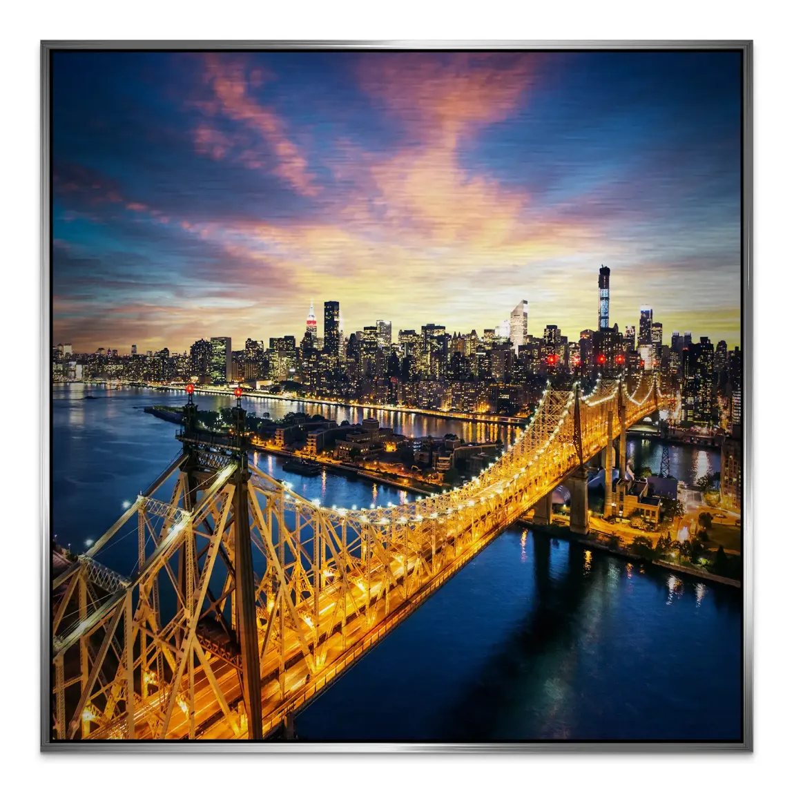 Manhattan Panorama Aluminiumbild gebürstet
