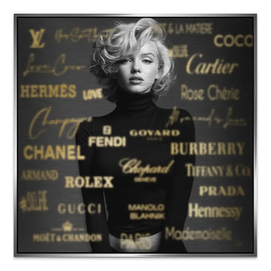 Marilyn Monroe Luxury Alu Gebürstet Bild