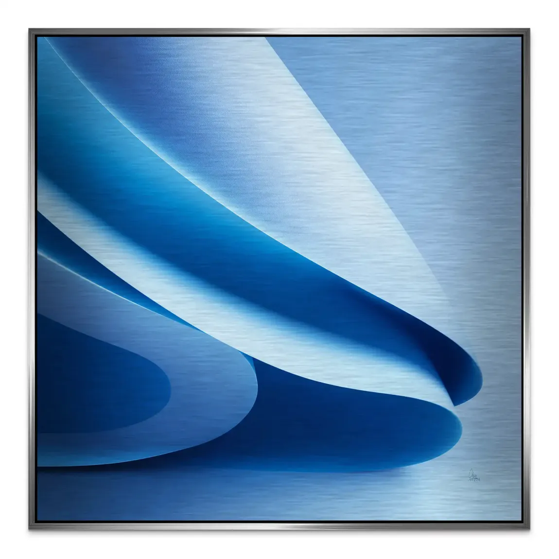 Blue Flow Aluminiumbild gebürstet