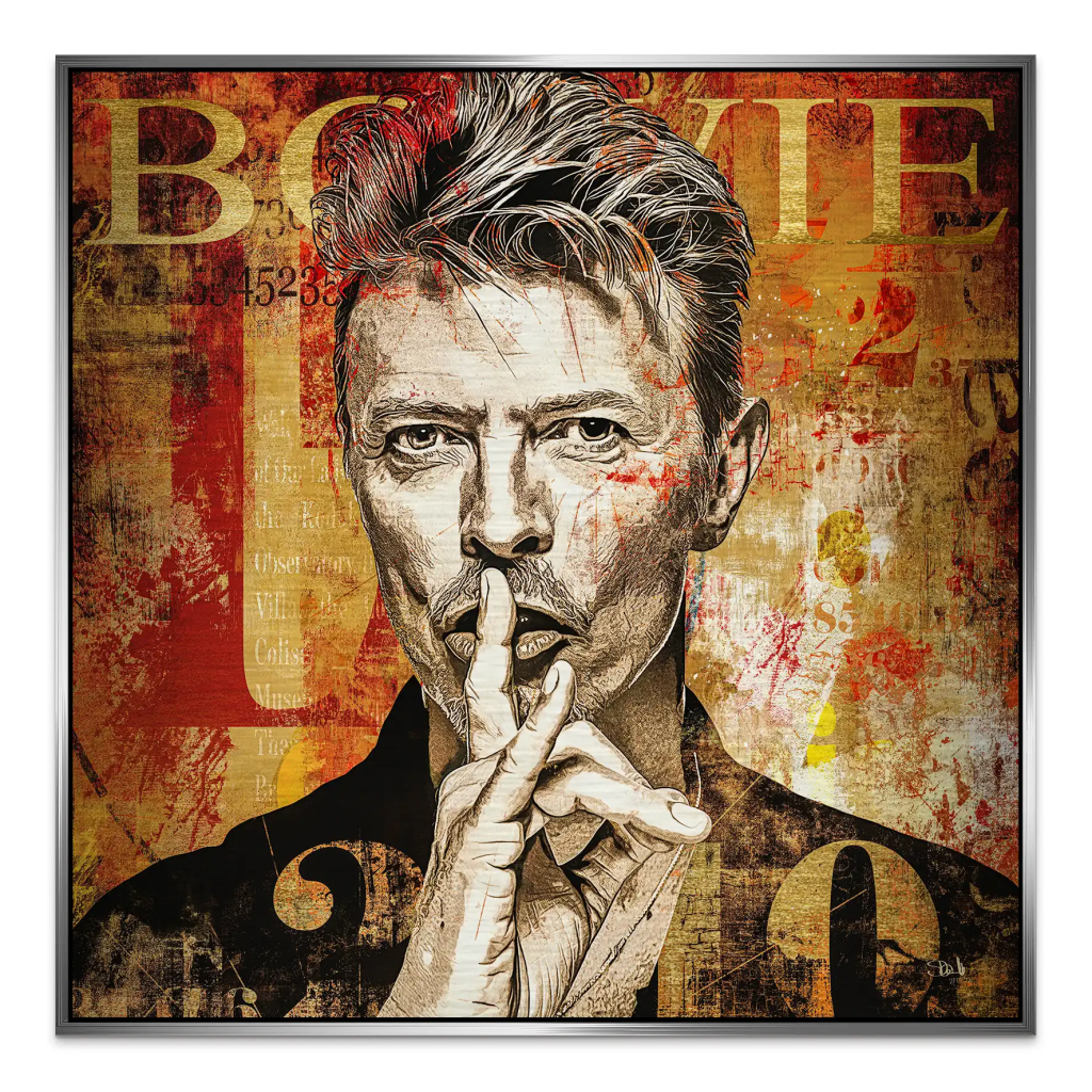 David Bowie Abstrakt Modern Style Alu Gebürstet INGALERIE