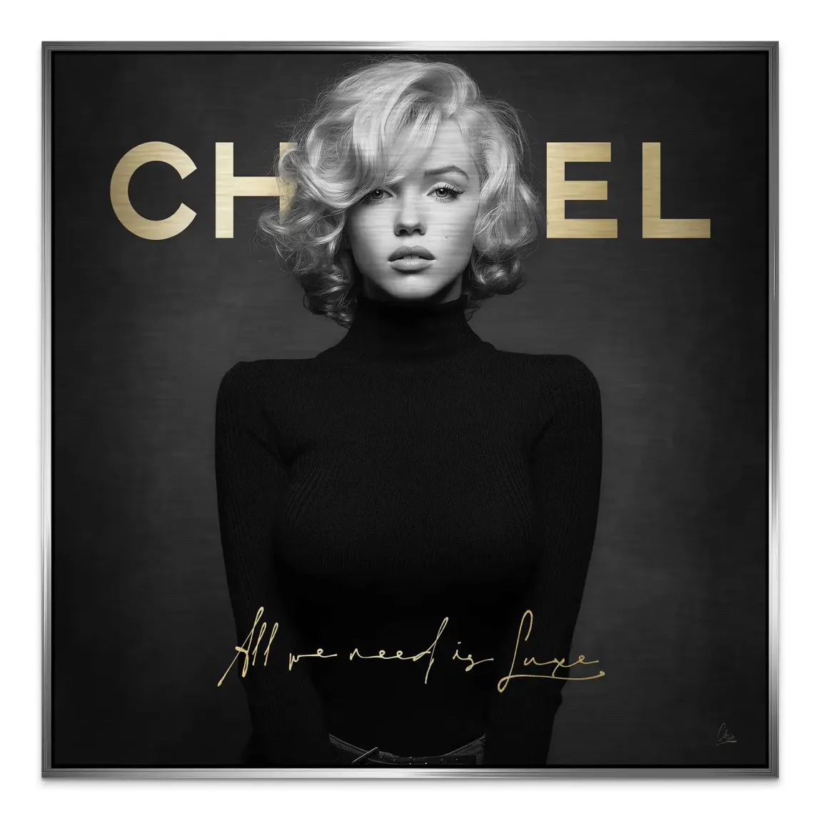 Marilyn Luxe Art Alu Gebürstet Bild