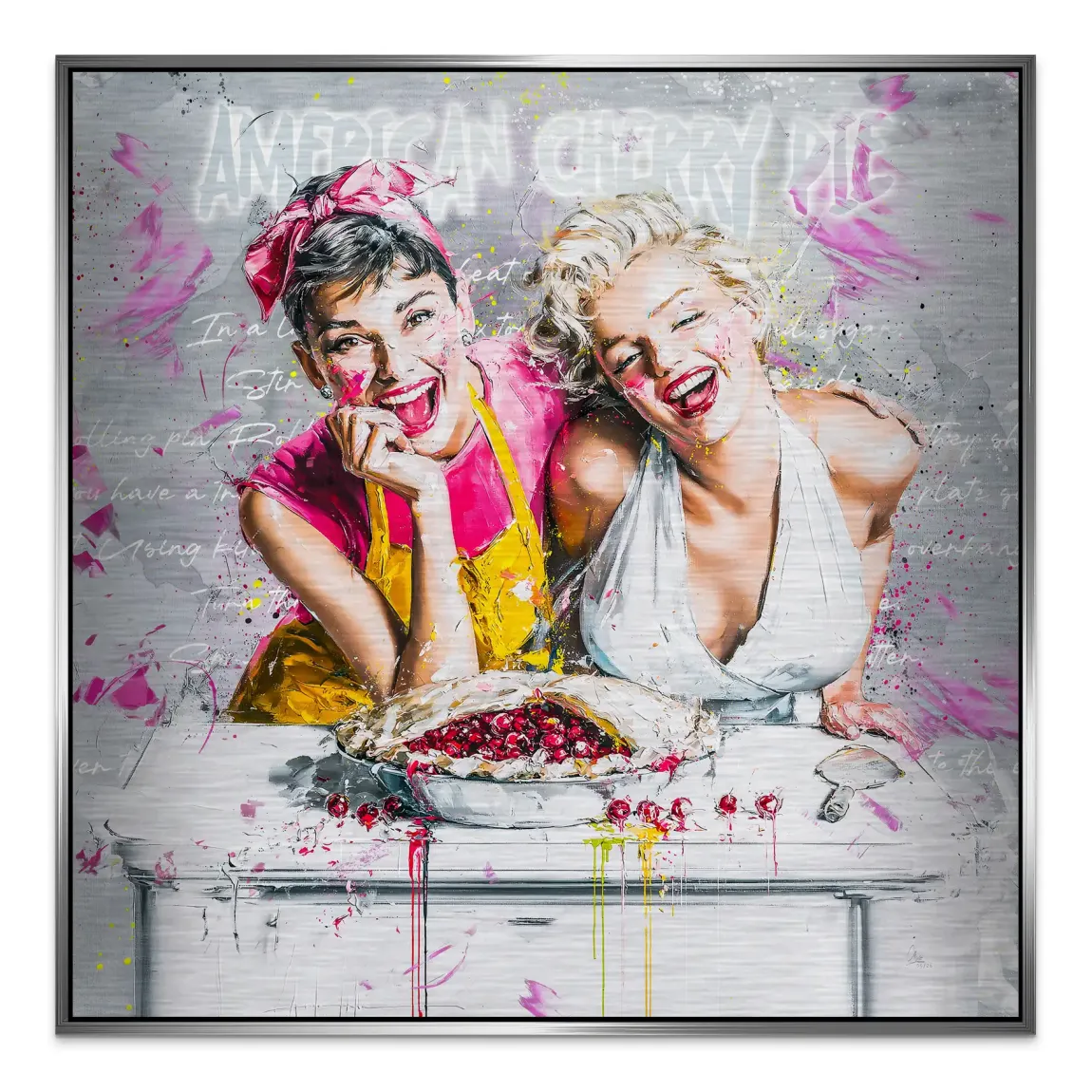 Audrey Marilyn Glam Aluminiumbild gebürstet