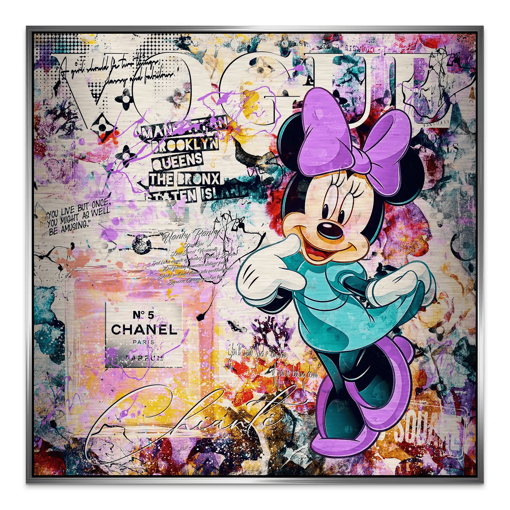 Minnie Chanel Art Nr.2 Alu Gebürstet INGALERIE