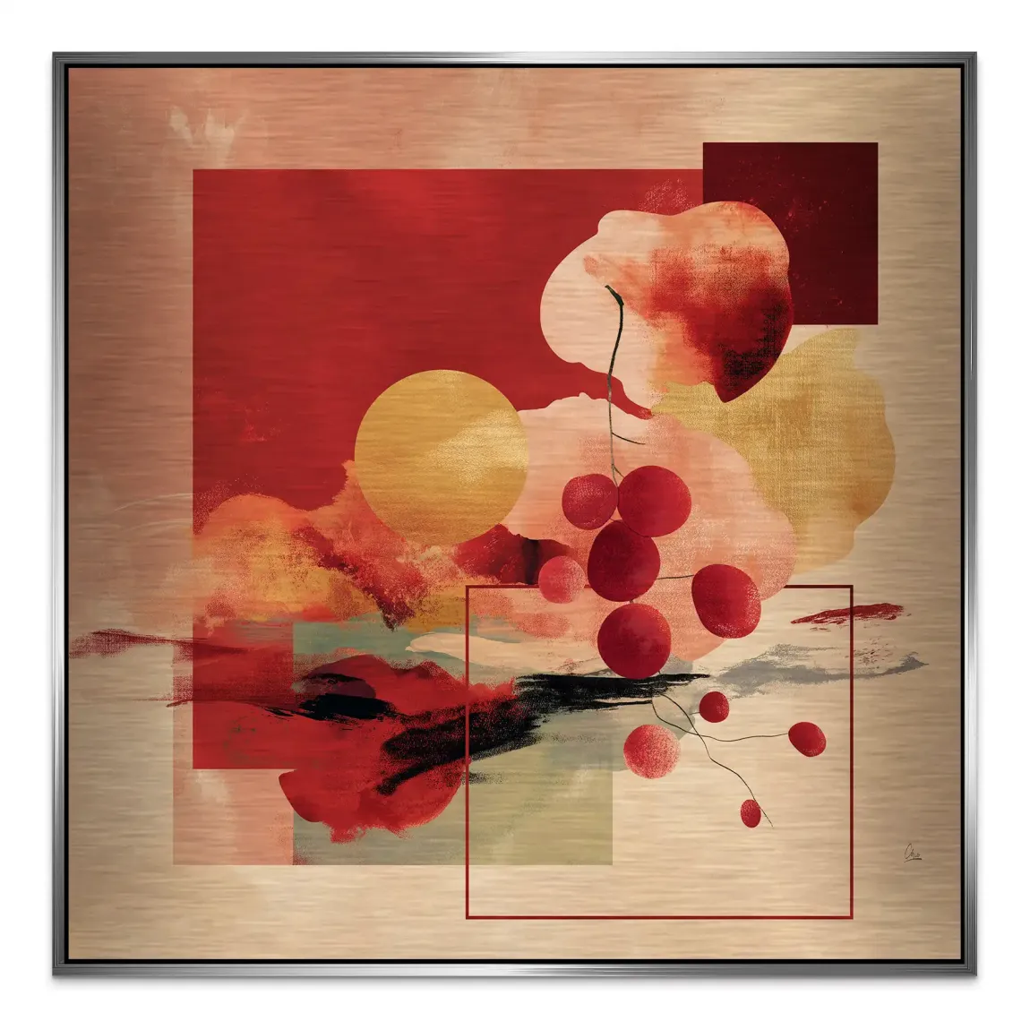 Scarlet Bloom Alu Gebürstet Bild