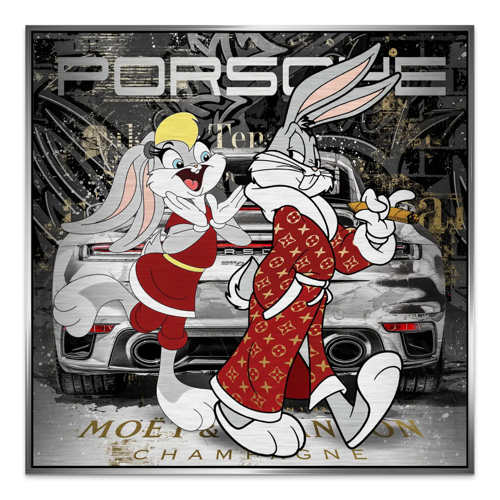 Mr. Bunny Porsche Alu Gebürstet Bild INGALERIE