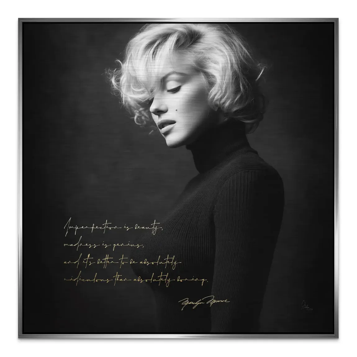 Marilyn Monroe Diva Aluminiumbild gebürstet