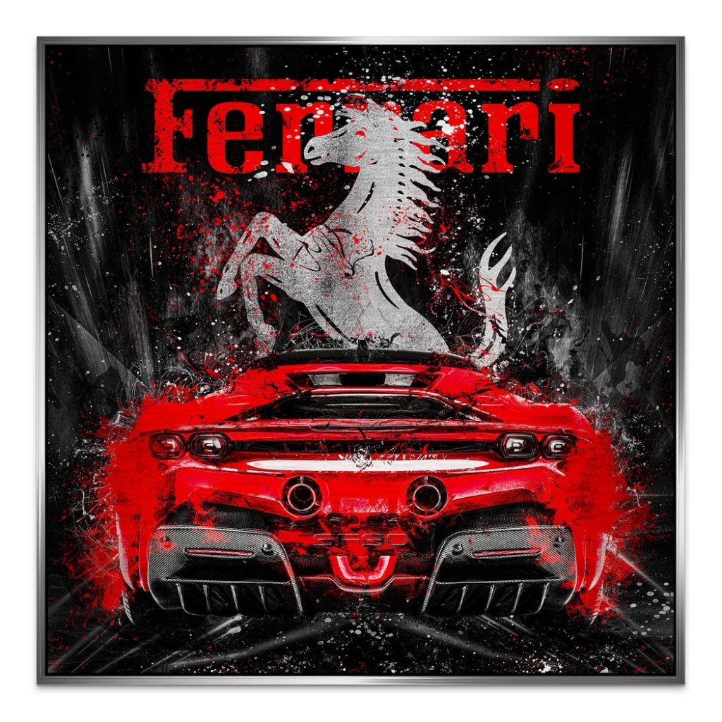 Ferrari SF90 Abstrakt Alu Gebürstet INGALERIE