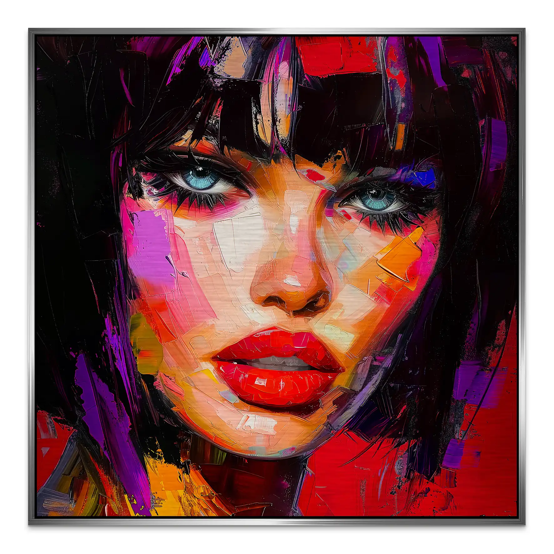 Abstrakt Red Beauty Alu Gebürstet Bild INGALERIE