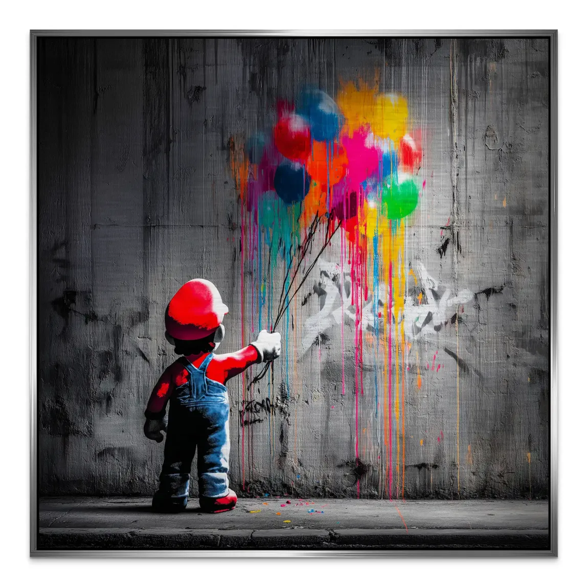 Mario Balloon Dreams Alu Gebürstet Bild