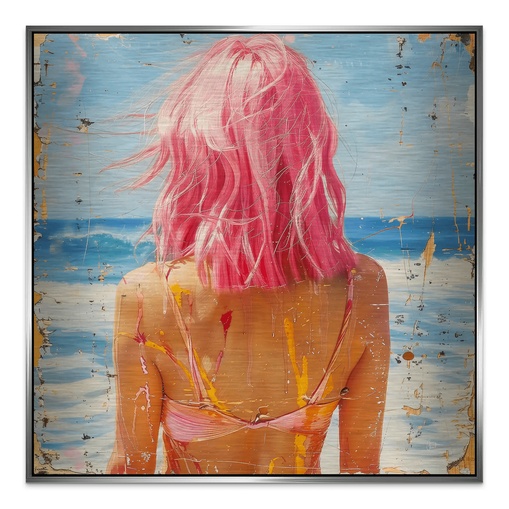 Beach Girl Nr.5 Alu Gebürstet Bild INGALERIE