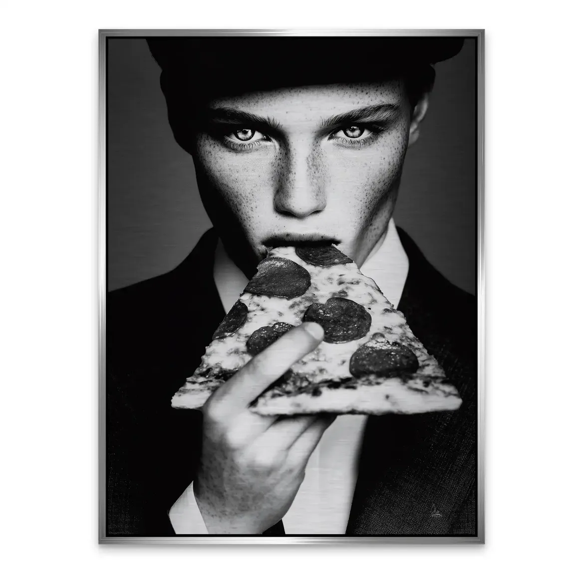Pizza Charisma Aluminiumbild gebürstet