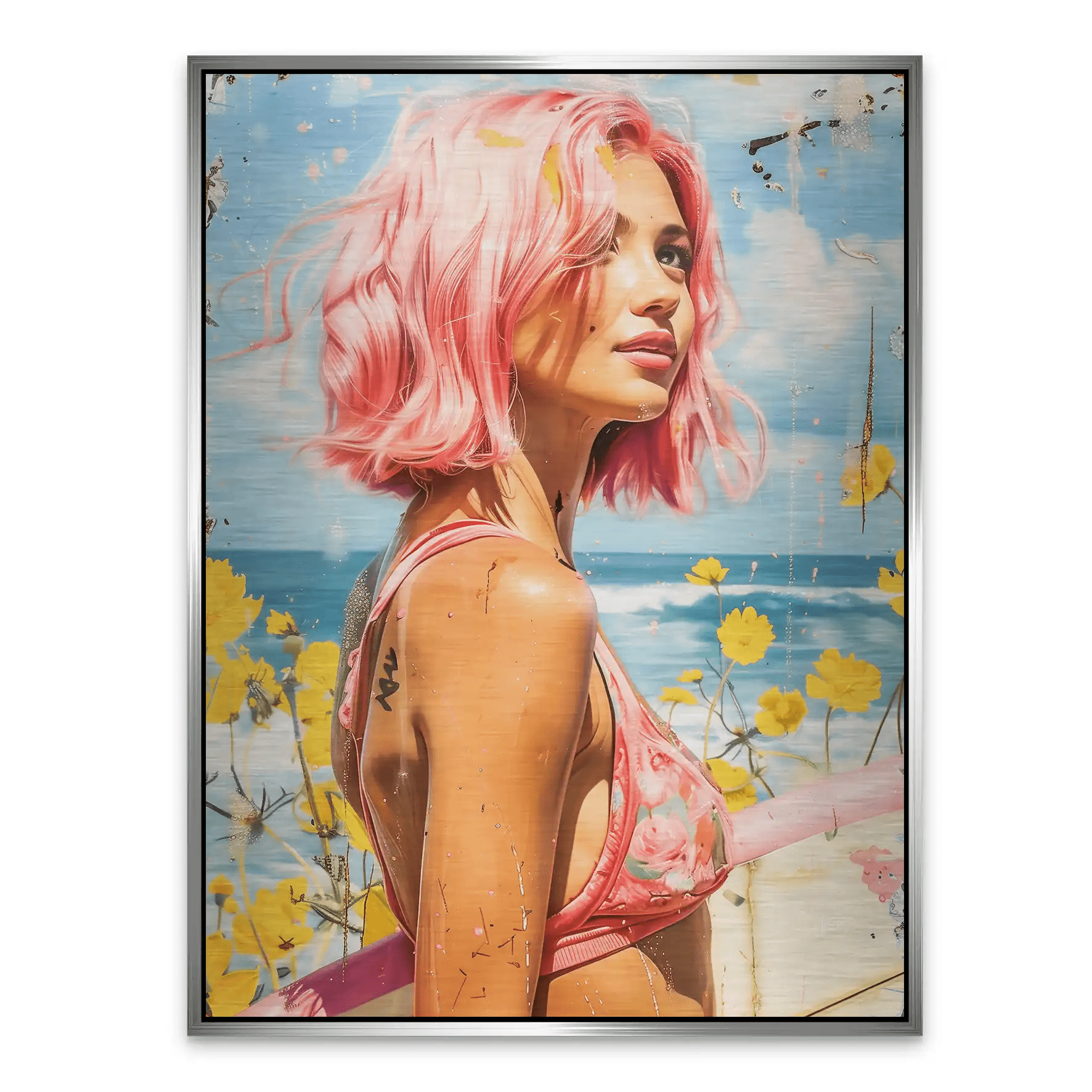 Surfer Girl Aludibond Gebürstet INGALERIE