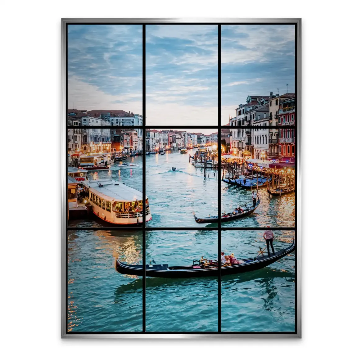 Lichter von Venedig Alu Gebürstet Bild