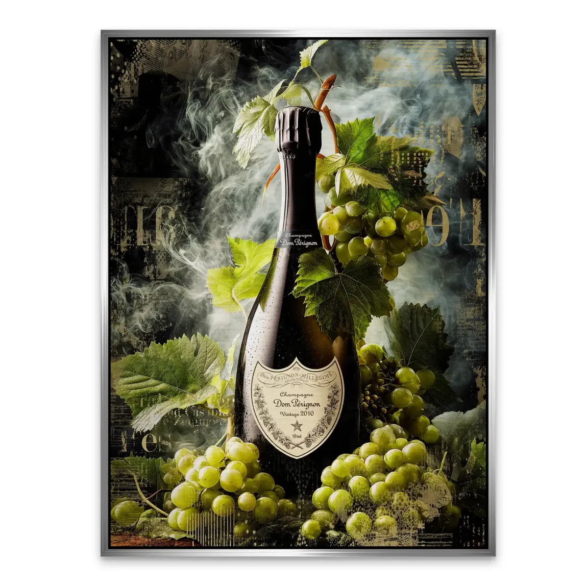 Champagner Reben Aluminiumbild gebürstet