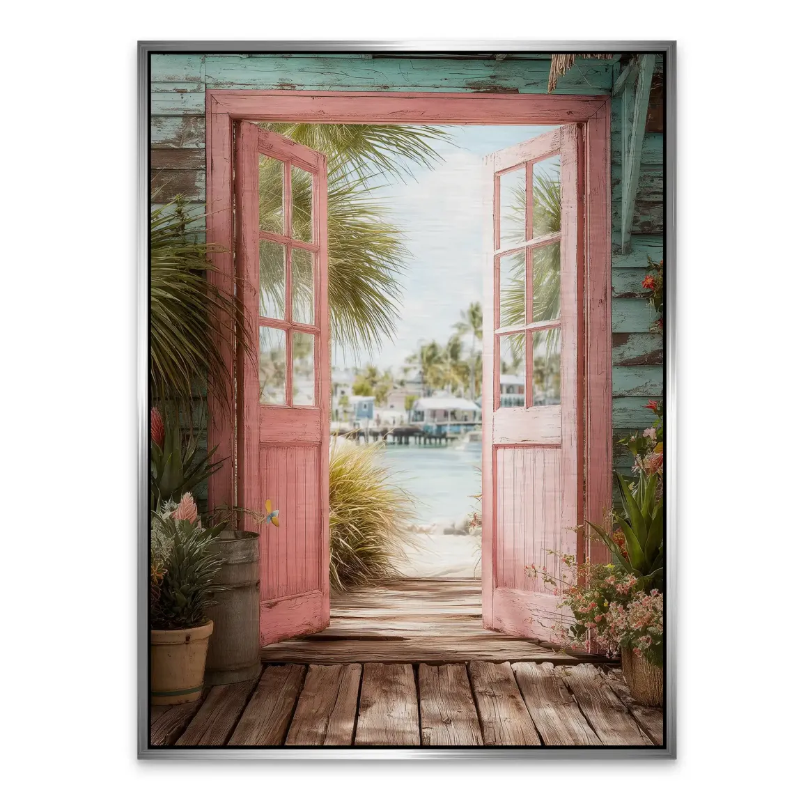 Coastal Escape Alu Gebürstet Bild - INGALERIE | Dein Onlineshop für moderne Wandbilder