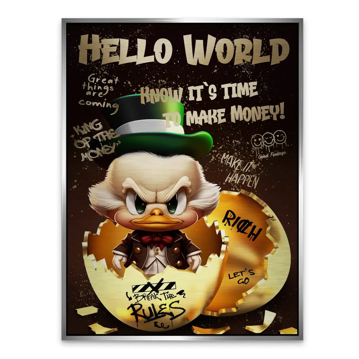 Money Master Dagobert Duck Alu Gebürstet Bild