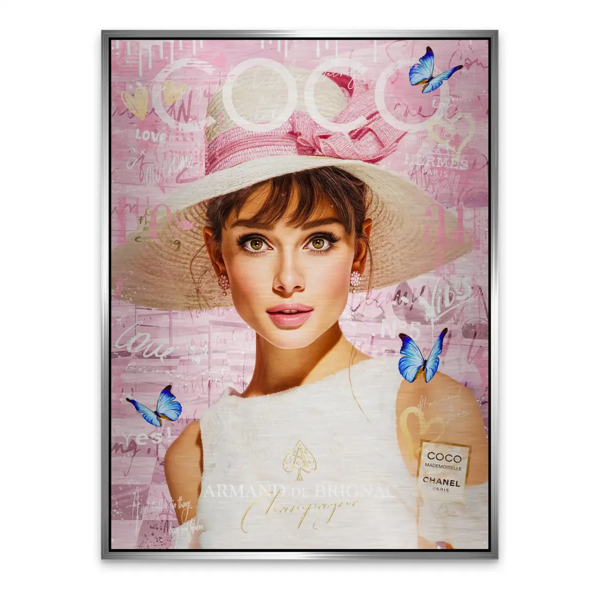 Audrey Hepburn Coco Armand Aludibond Gebürstet INGALERIE