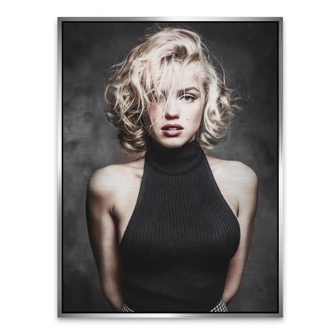 Midnight Allure Marilyn Monroe Alu Gebürstet Bild