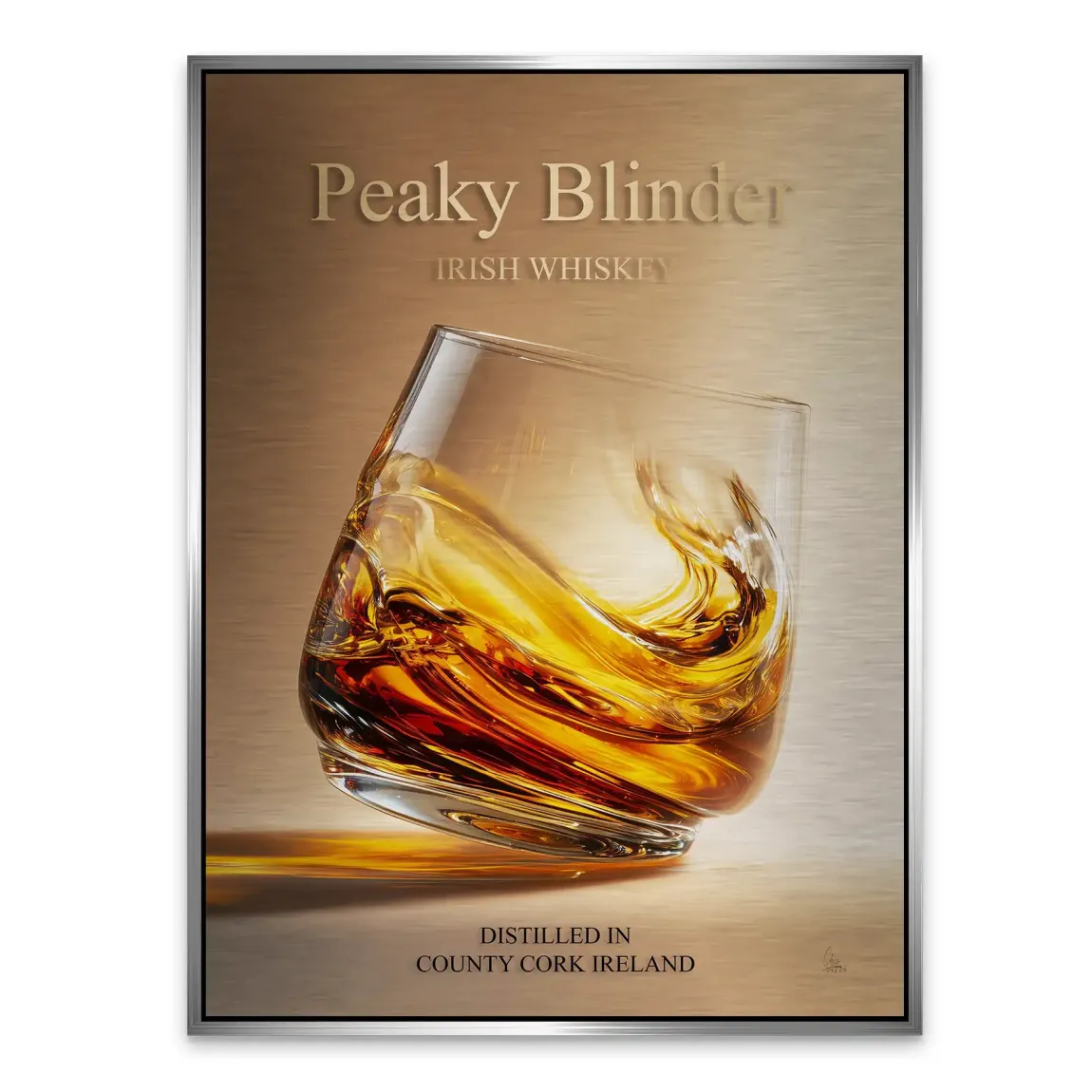 Peaky Whiskey Aluminiumbild gebürstet