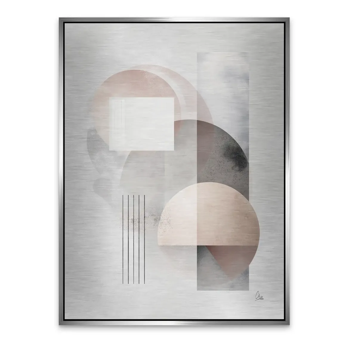 Soft Circles Alu Gebürstet Bild