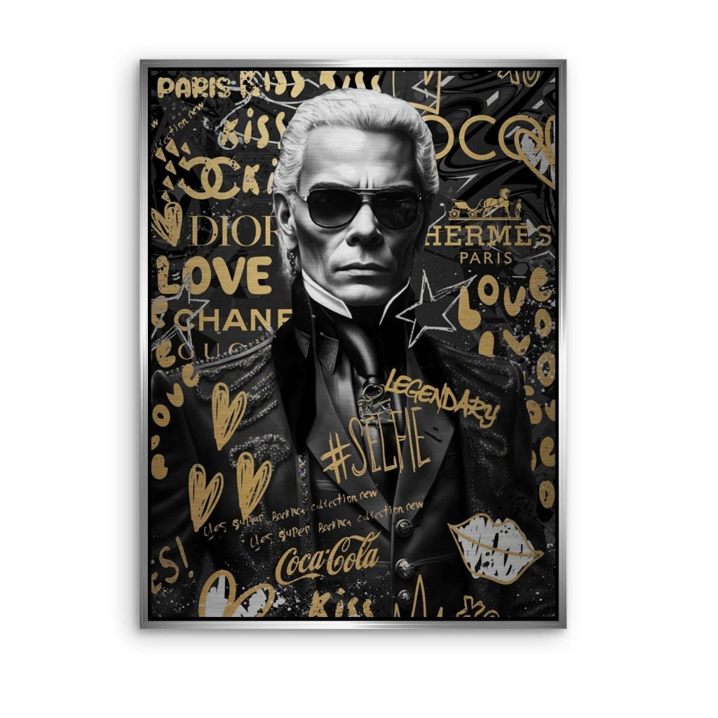 Karl Fashion Pop Art Aludibond Brush Bild INGALERIE