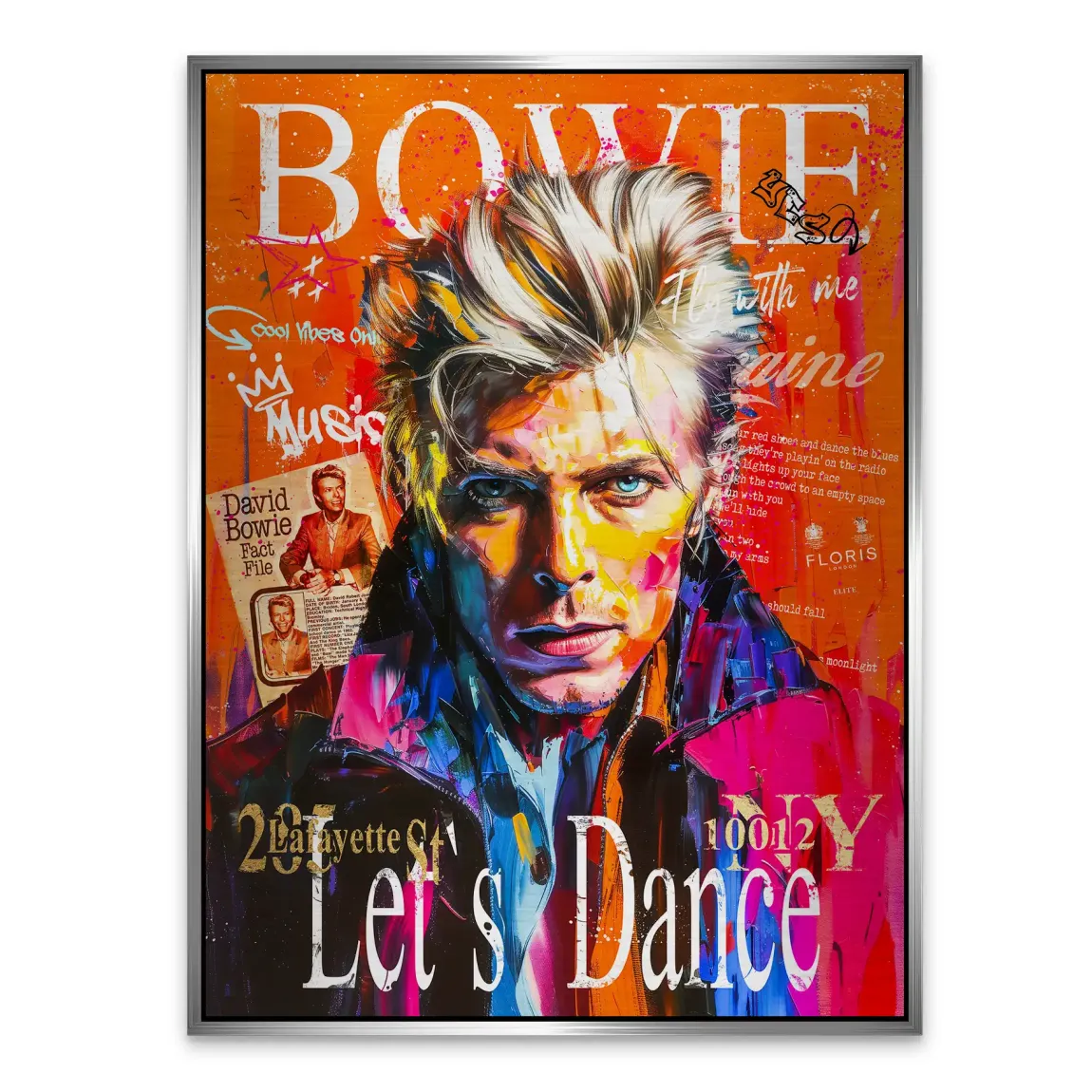 David Bowie Pop Art Vision Aludibond Gebürstet INGALERIE