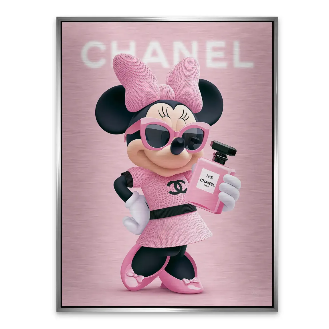 Minnie Rosé Chic Aluminiumbild gebürstet