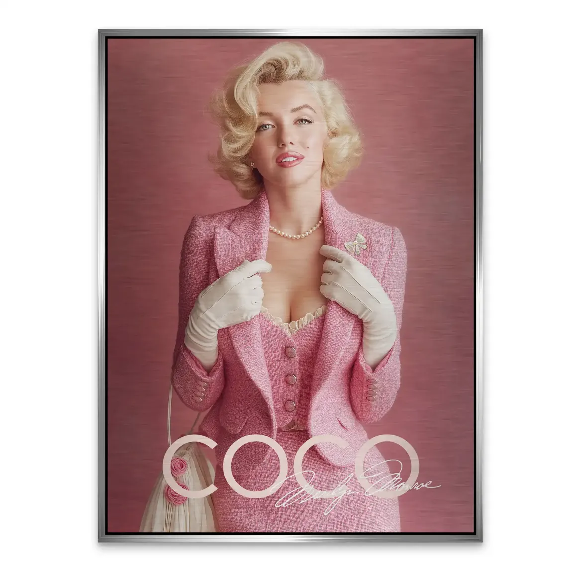 Eleganz in Rosé Monroe Aludibond Gebürstet Bild INGALERIE