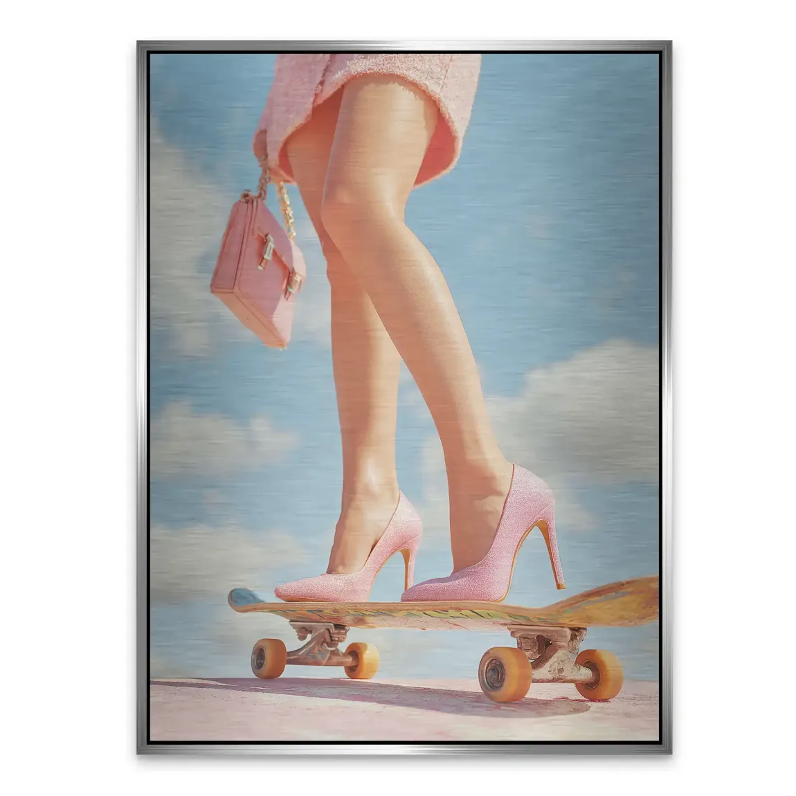 Pink Skate Alu Gebürstet Bild