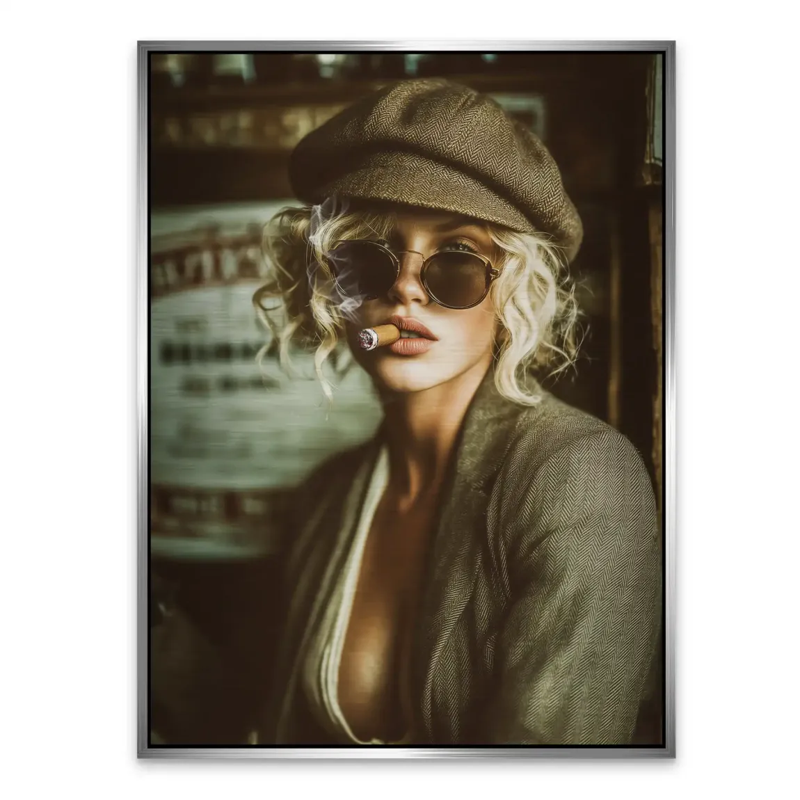 Smoked Confidence Lady Alu Gebürstet Bild