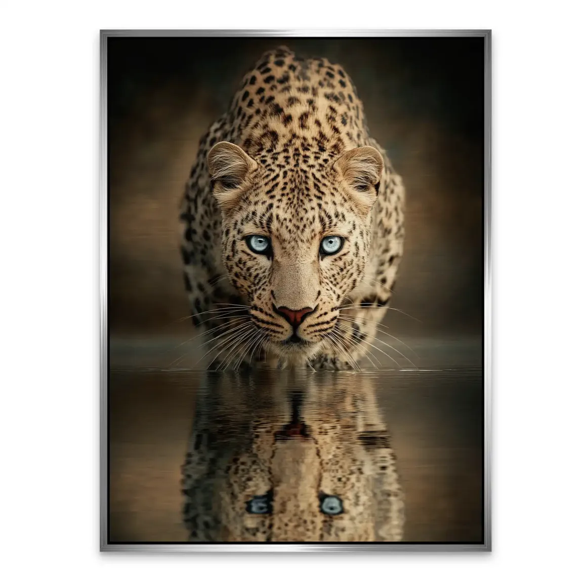 Silent Leopard Alu Gebürstet Bild