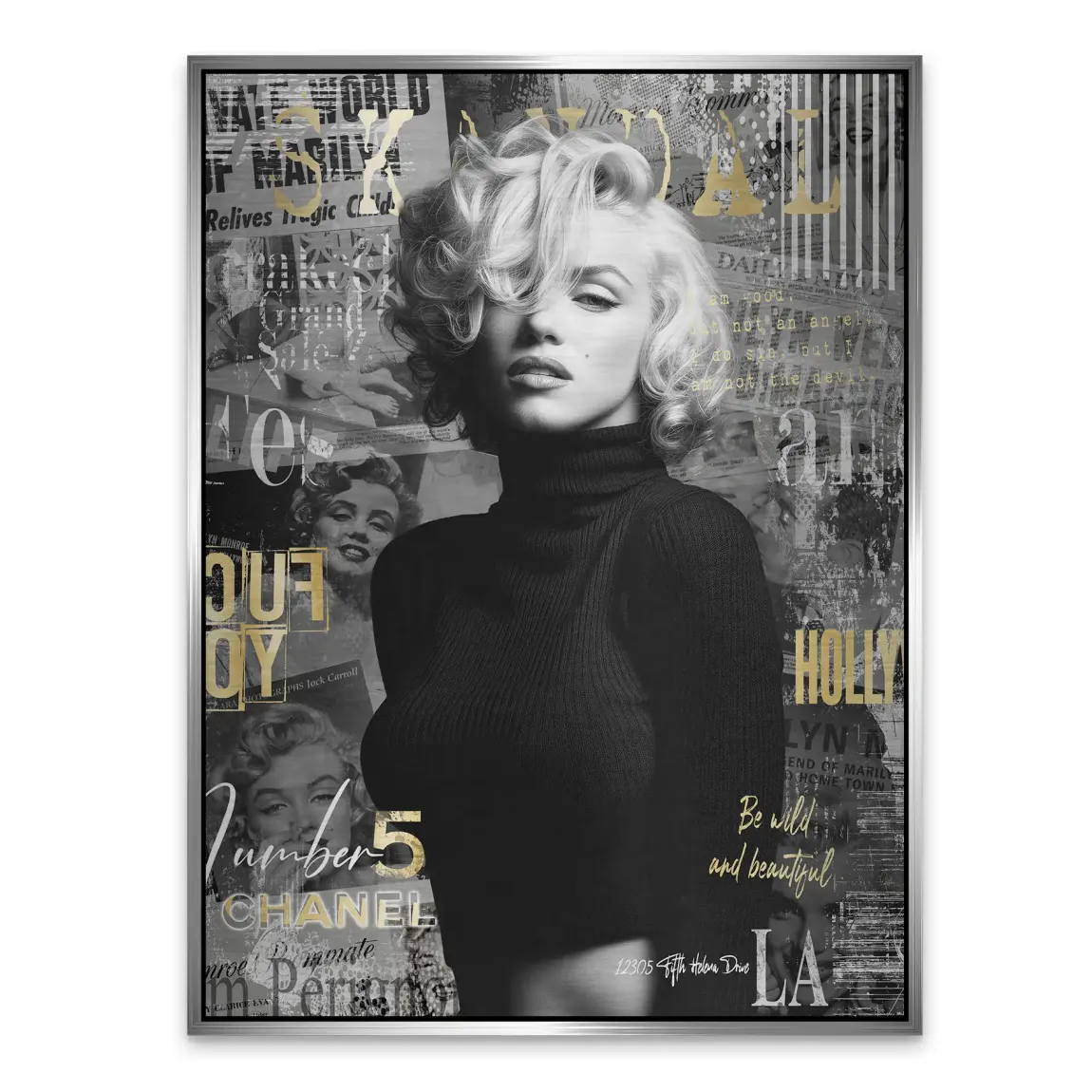 Marilyn Monroe Legend Aluminiumbild gebürstet