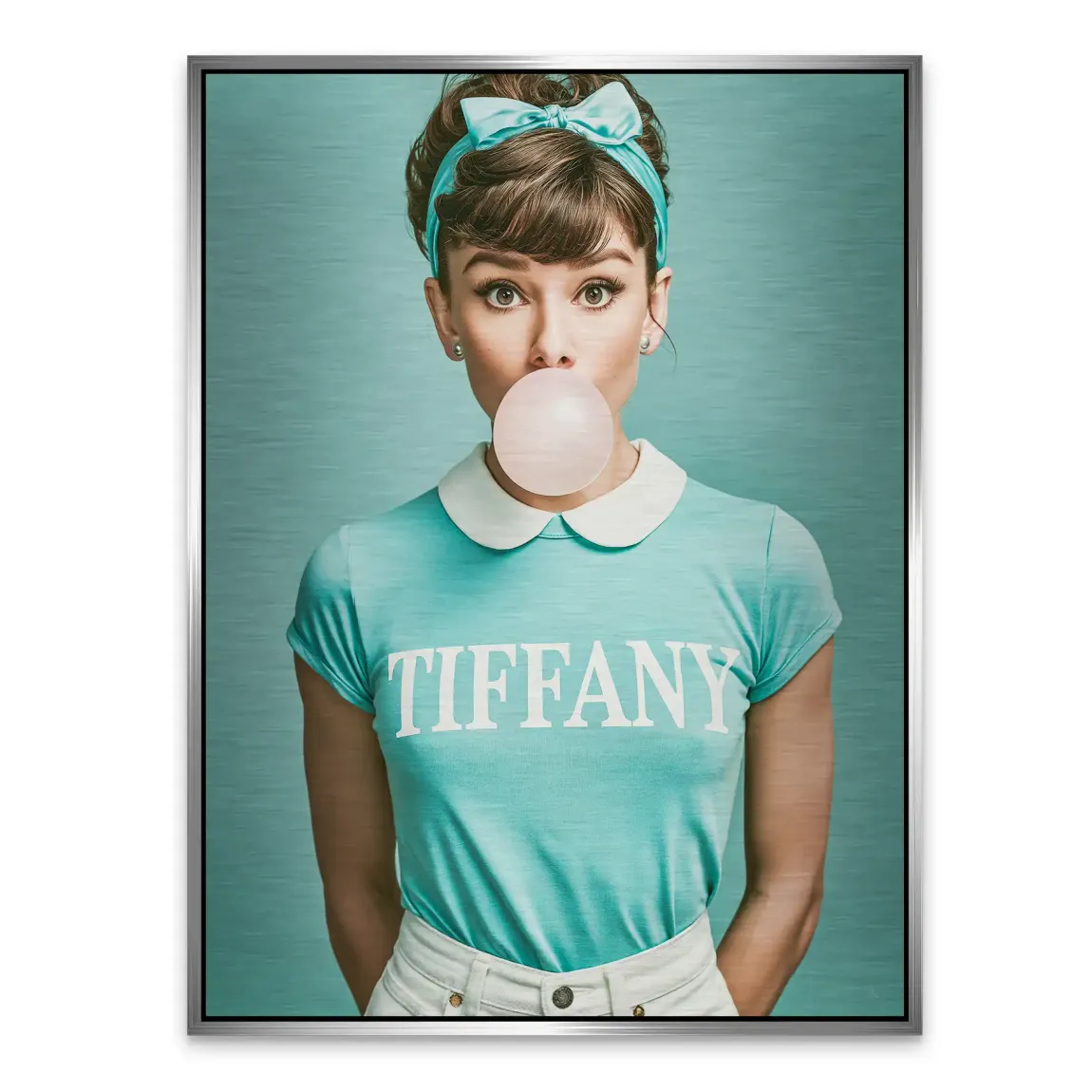 Audrey Bubble Tiffany Aluminiumbild gebürstet