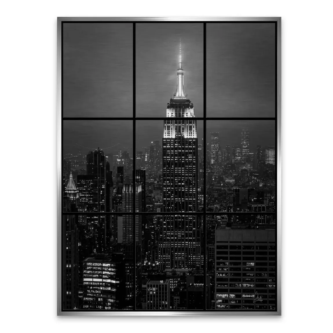 Midnight Crown New York Alu Gebürstet Bild