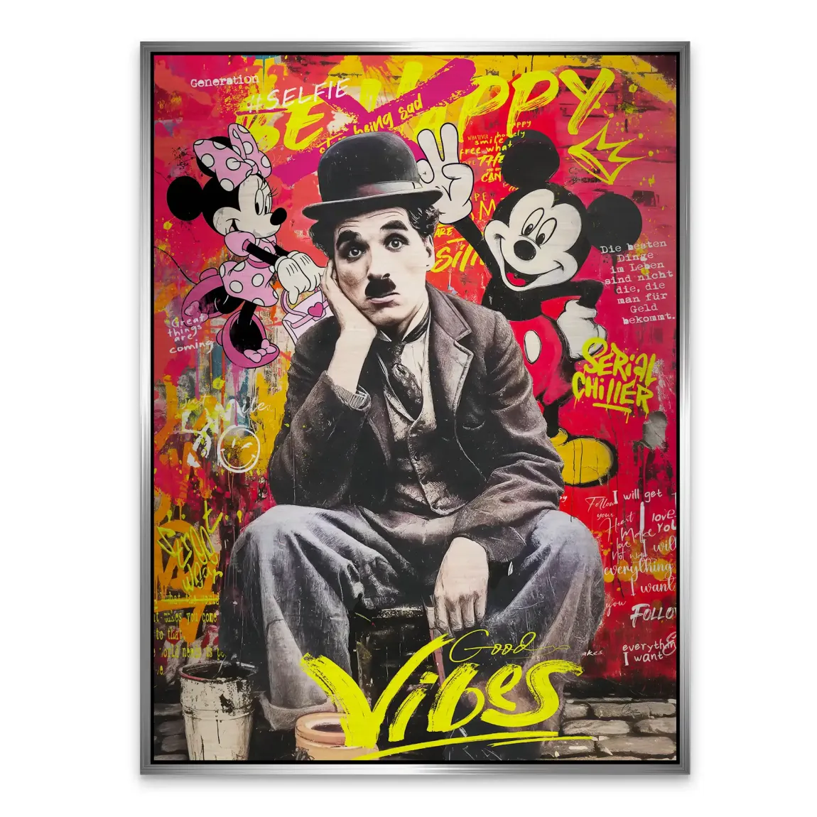 Legends Charlie & Micky Pop Art Aludibond Gebürstet INGALERIE