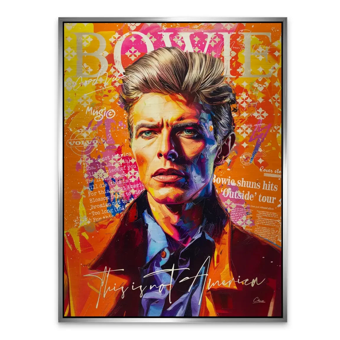 Bowie America Pop Art Aludibond Gebürstet INGALERIE