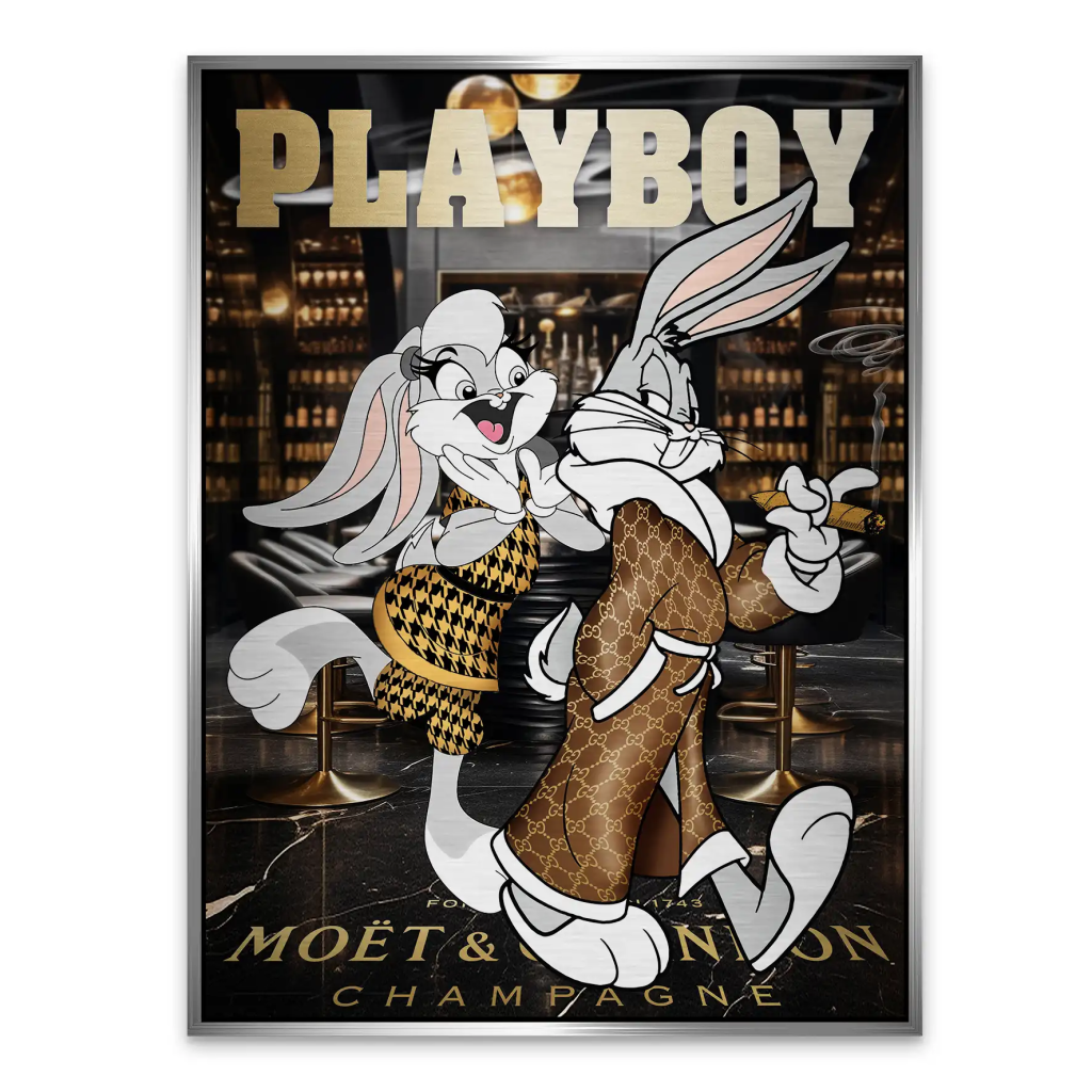 Mr. Bild Bunny Playboy Style Alu Gebürstet INGALERIE