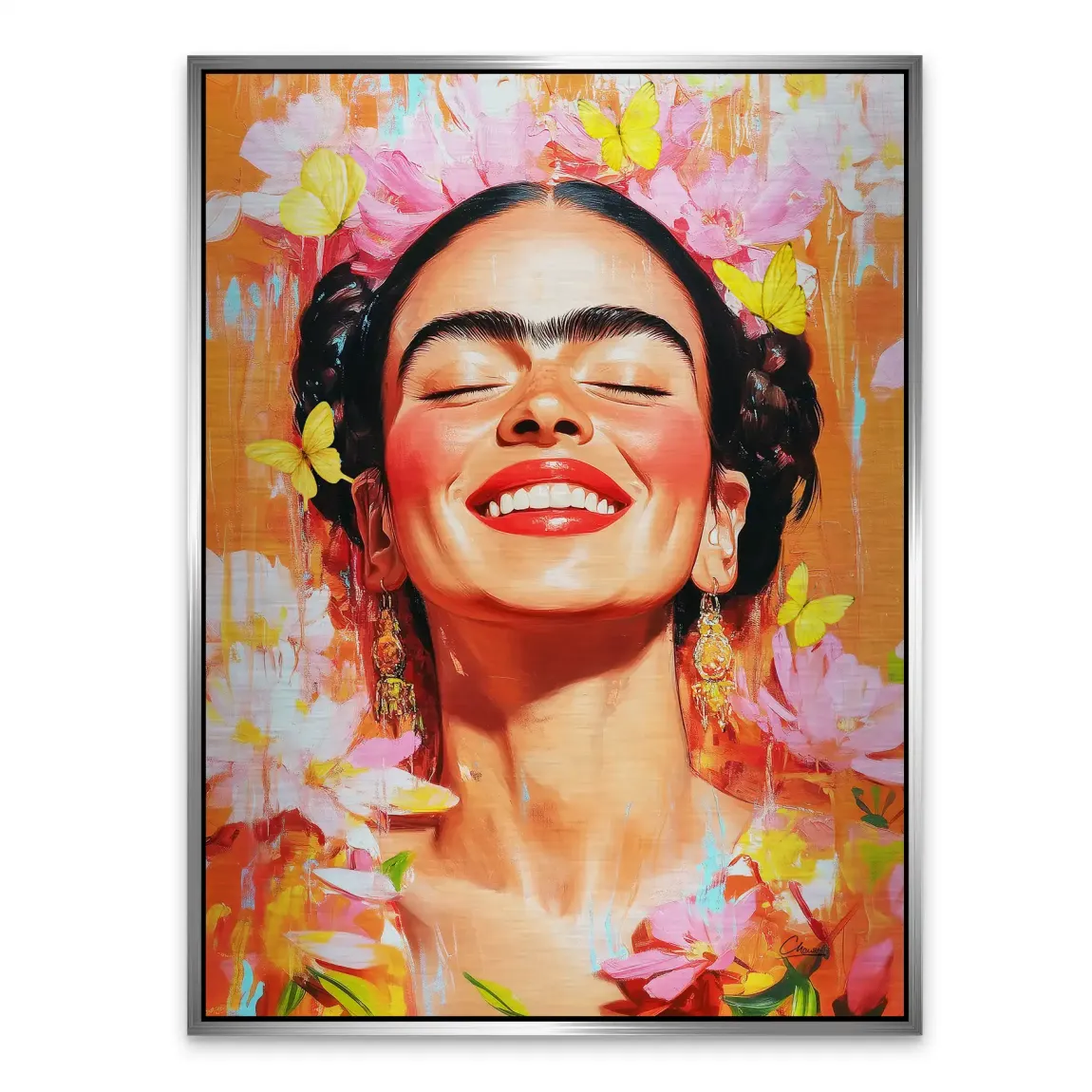 Frida Kahlo Blooming Aludibond Gebürstet INGALERIE