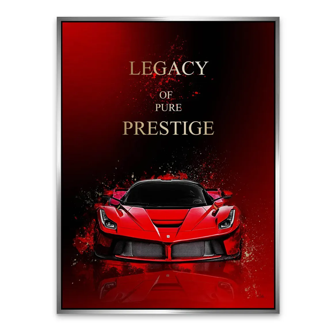 Red Prestige Ferrari Alu Gebürstet Bild