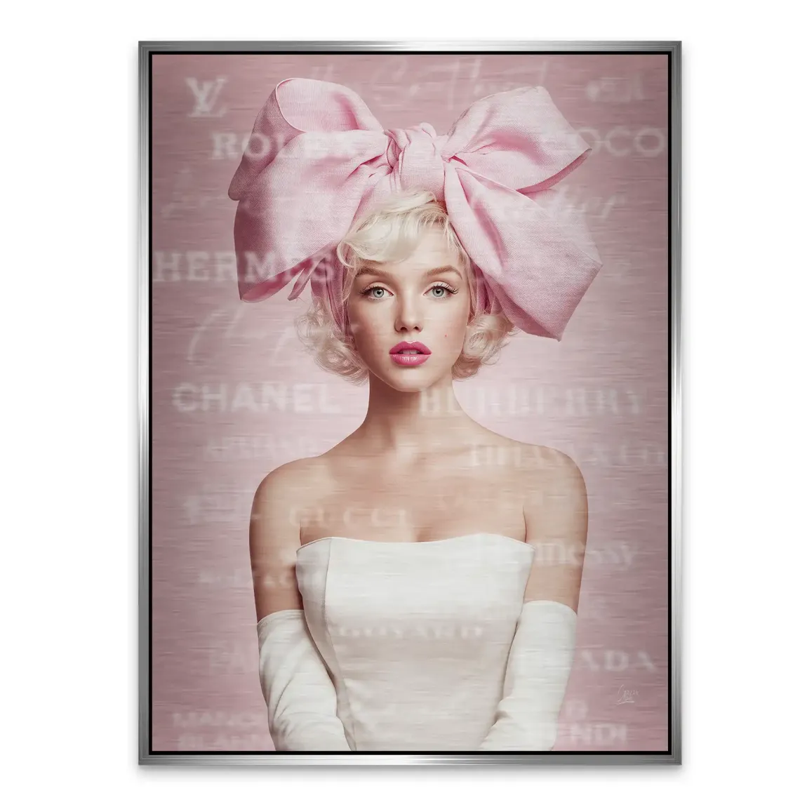 Marilyn Monroe Couture Pop Art Alu Gebürstet Bild
