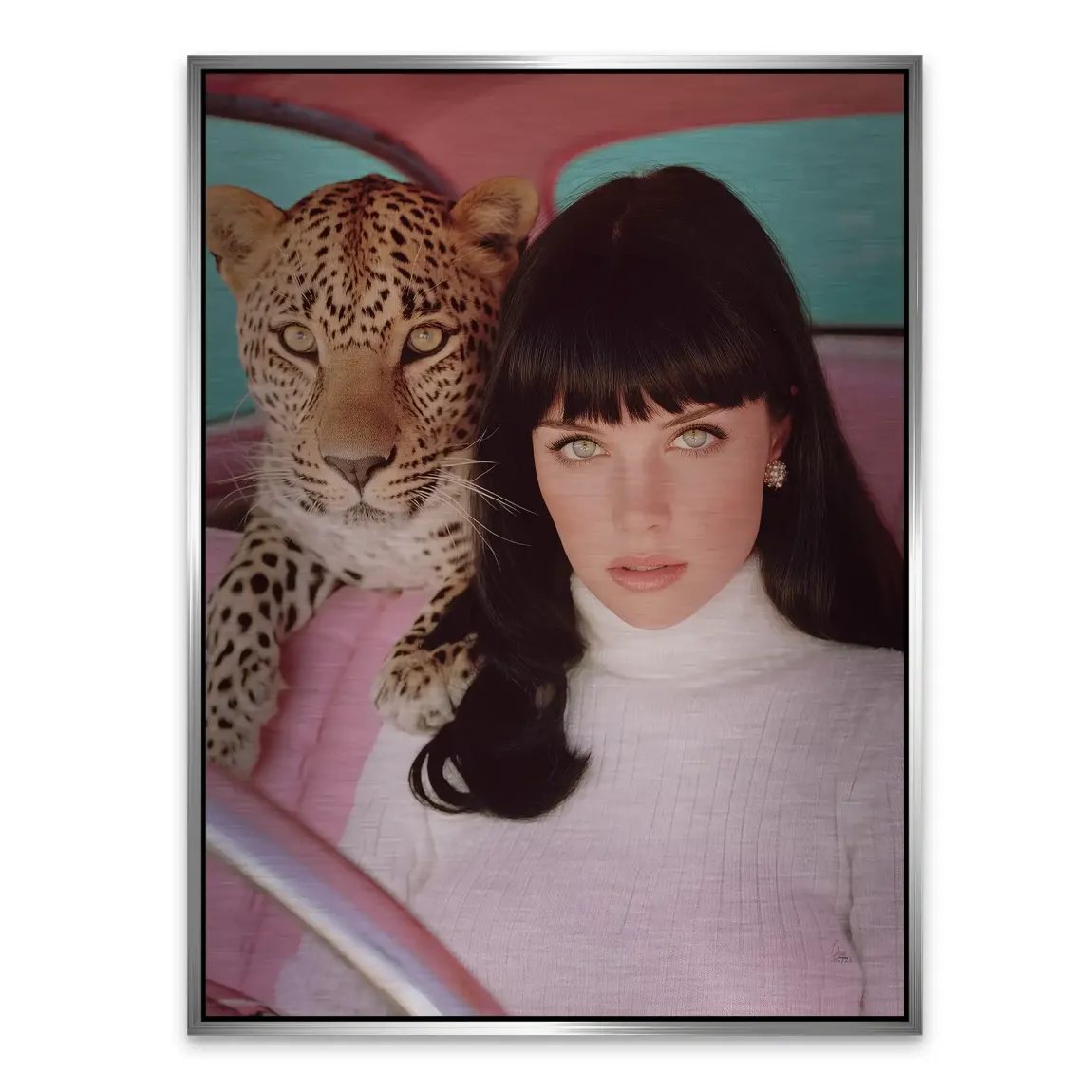 Leopard Diva Aluminiumbild gebürstet