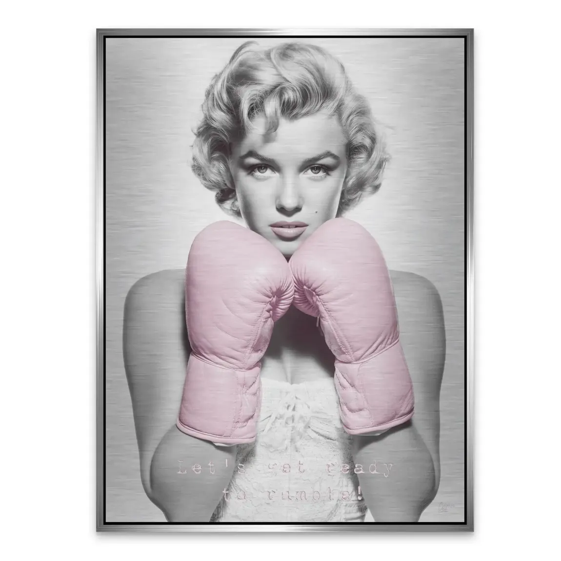 Boxing Marilyn Monroe Alu Gebürstet Bild