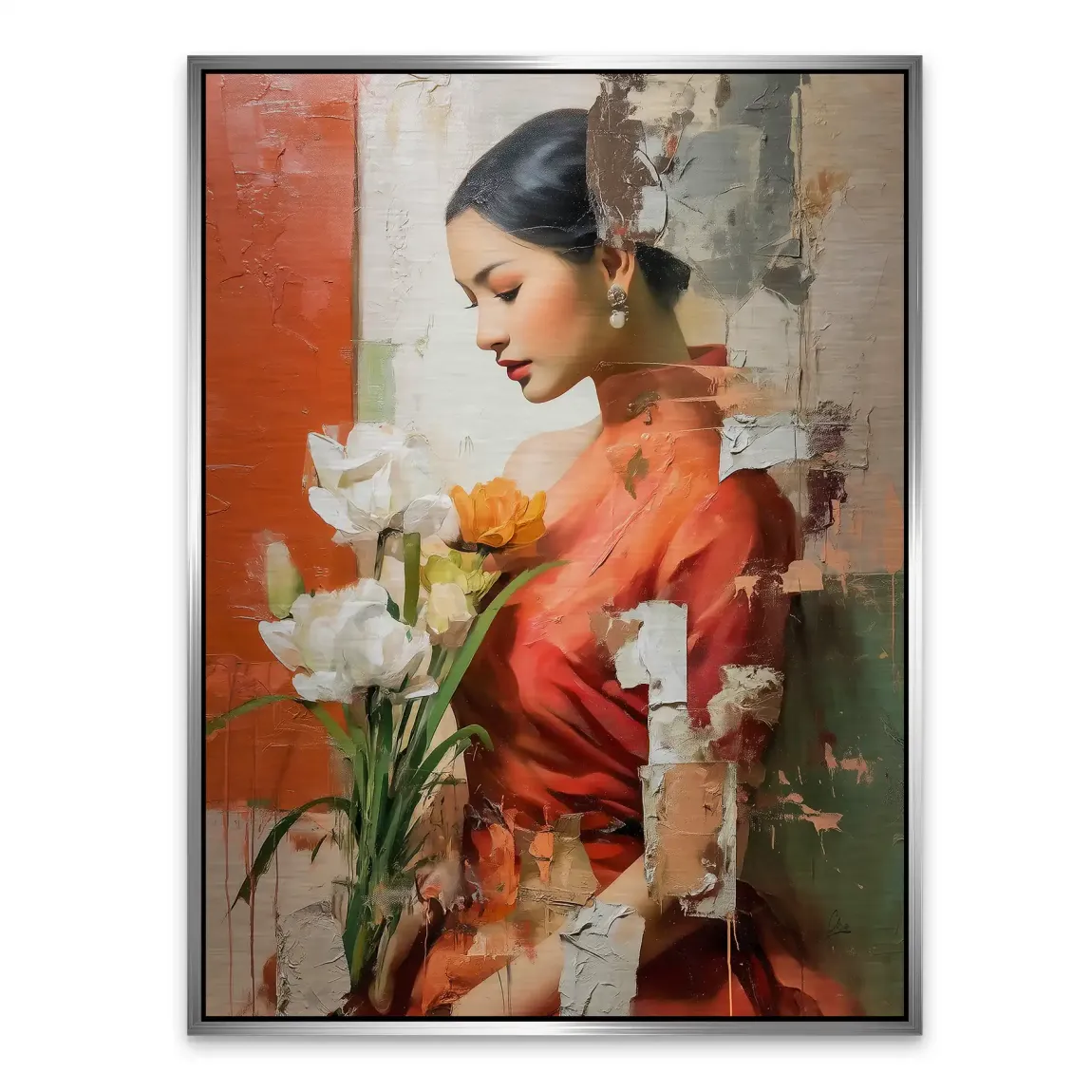 Silent Orchid Beauty Alu Gebürstet Bild