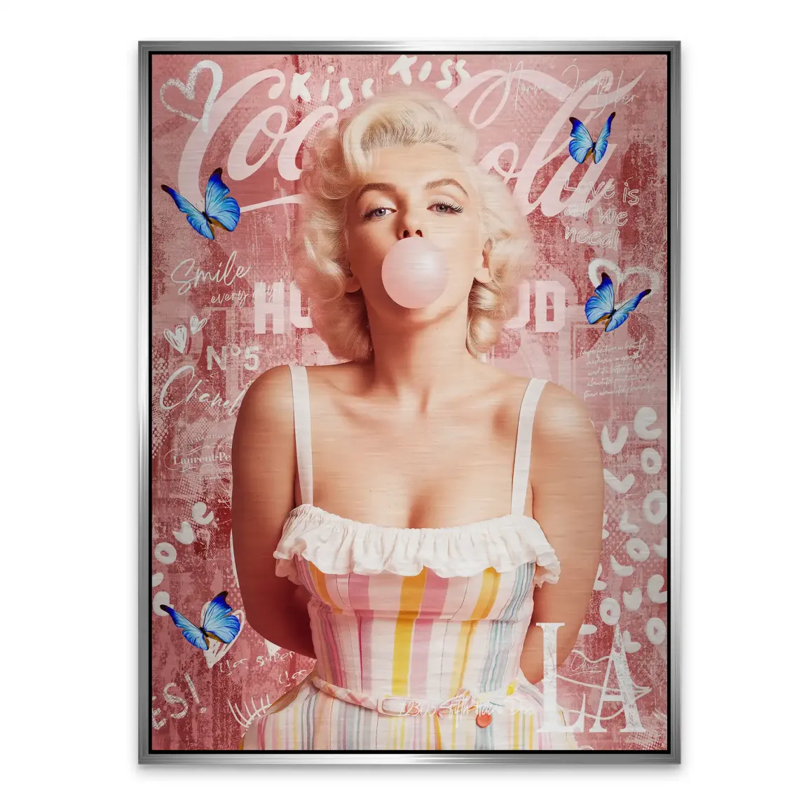 Bubble Pop Hollywood Alu Gebürstet Bild INGALERIE