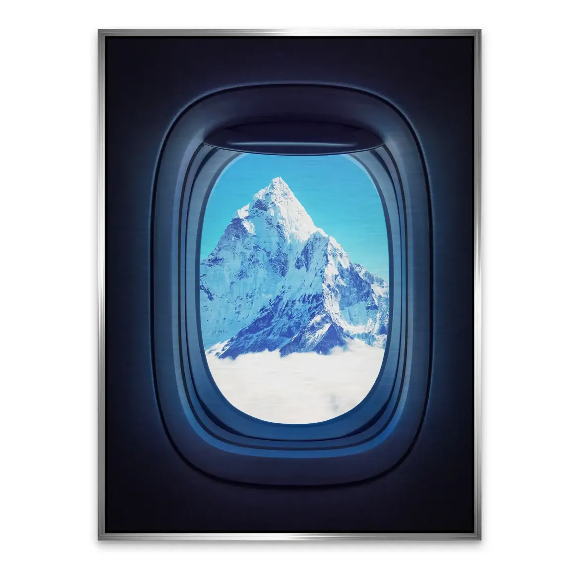 Flugzeugfenster Mount Everest Alu Gebürstet Bild