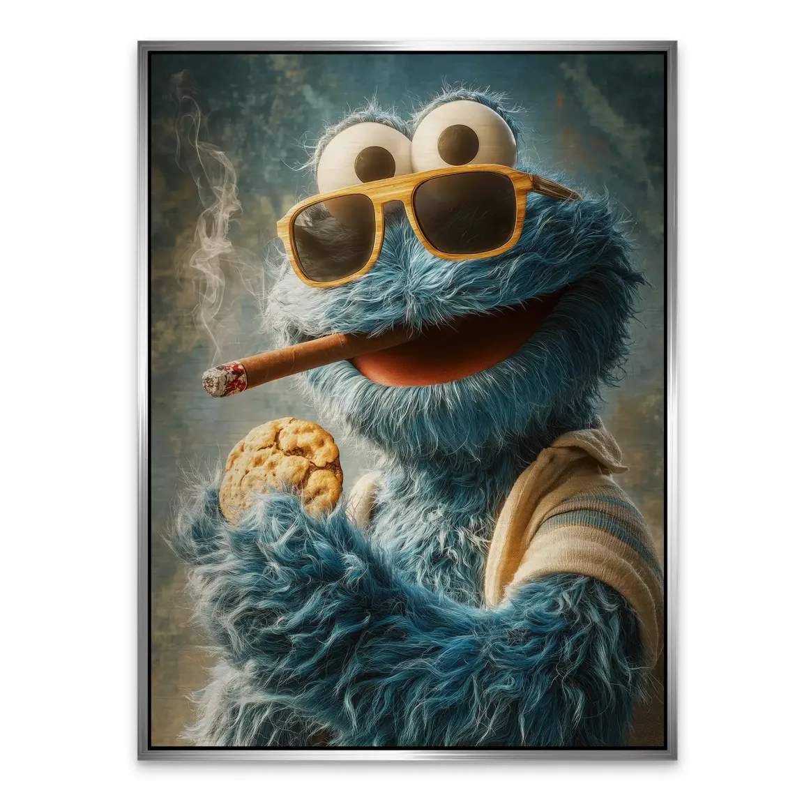 Cookie Monster Alu Gebürstet Bild