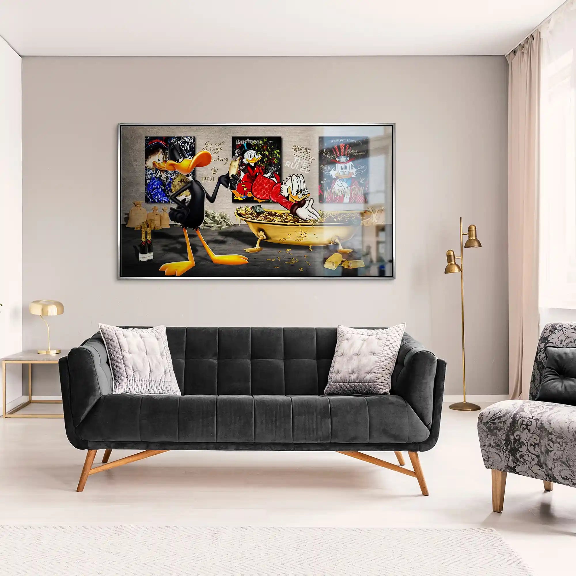 Duffy u. Dagobert Pop Art Alu Gebürstet INGALERIE
