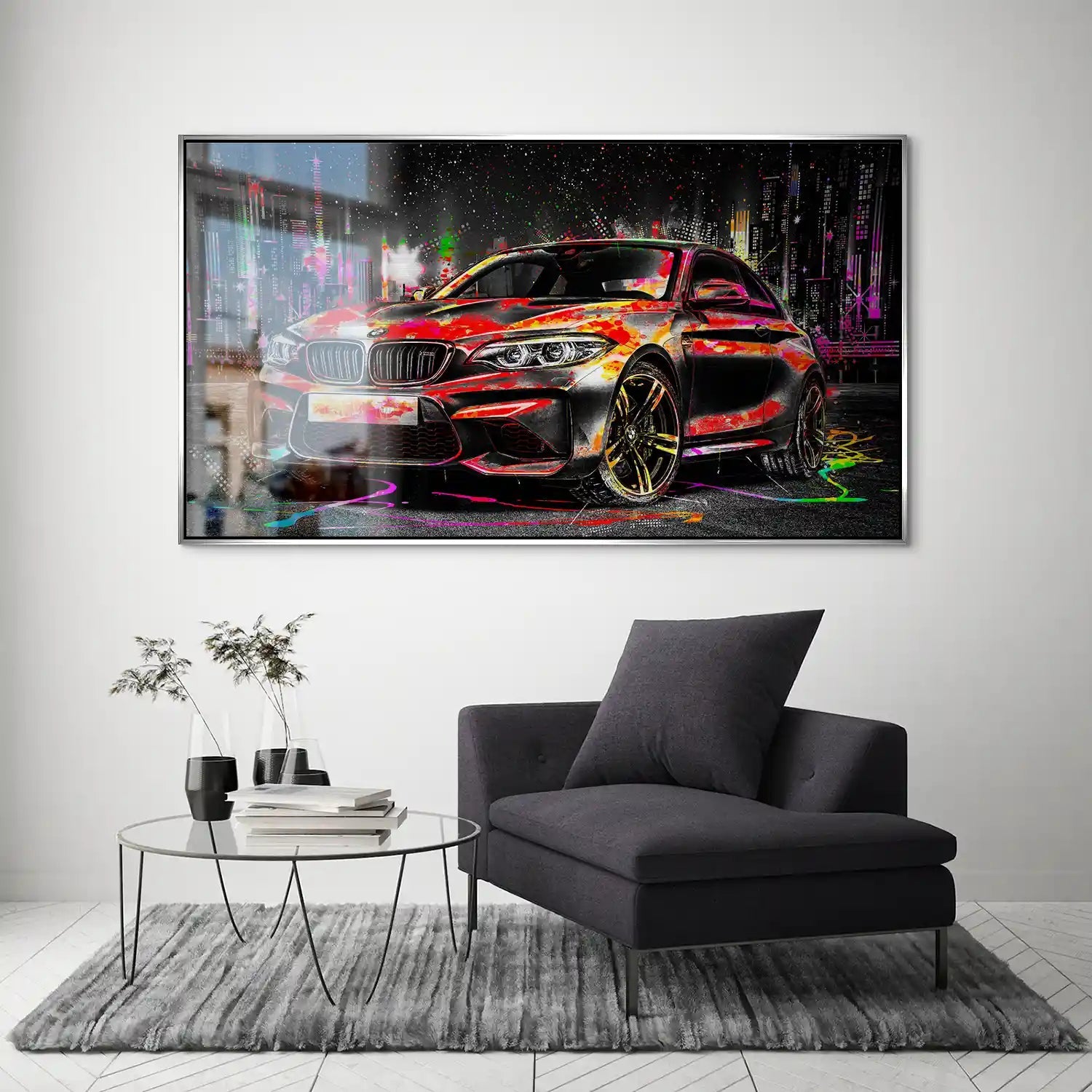 BMW M2 Pop Art Style Alu Gebürstet INGALERIE
