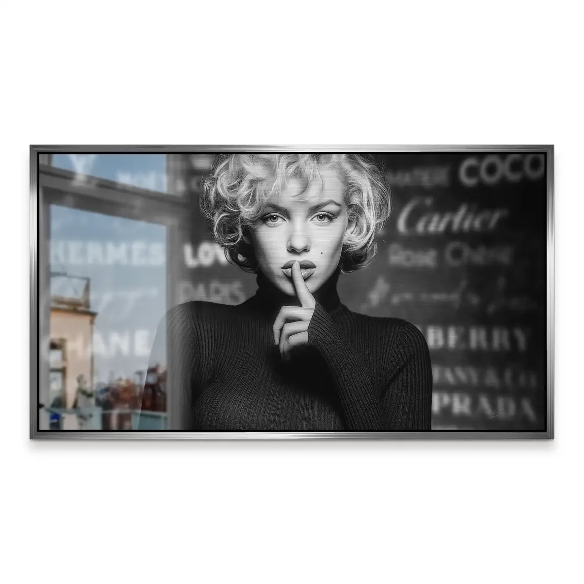 Marilyn Monroe Black Secret Alu Gebürstet